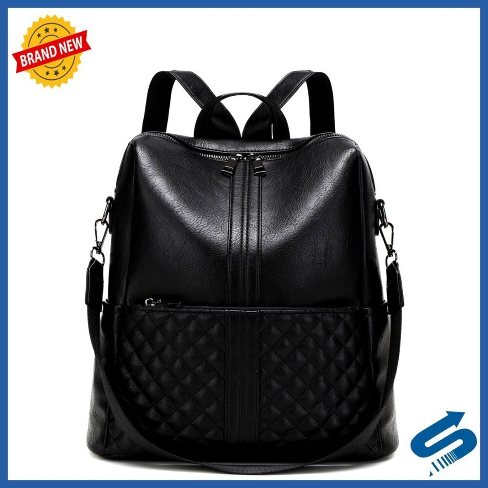 Vegan Leather Backpack Purse Multipurpose Travel Bag Adjustable Straps Fashion
